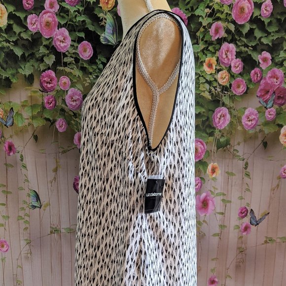 ~SOLD~ NWT Liz Claiborne Piped Blouse Size L - Picture 3 of 8